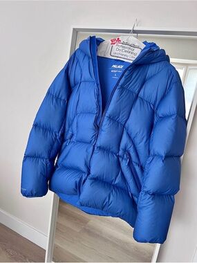 Palace Blue Puffer Jacket Size L